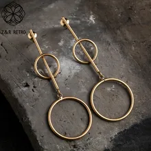 Горячая Распродажа, большие золотые серьги-гвоздики для женщин, ювелирные изделия, геометрические металлические очаровательные женские модные серьги,, свисающие серьги