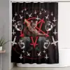 Satanic Cat Pentagram Death Black Metal Shower Curtain Durable Bathroom Curtains ► Photo 1/5