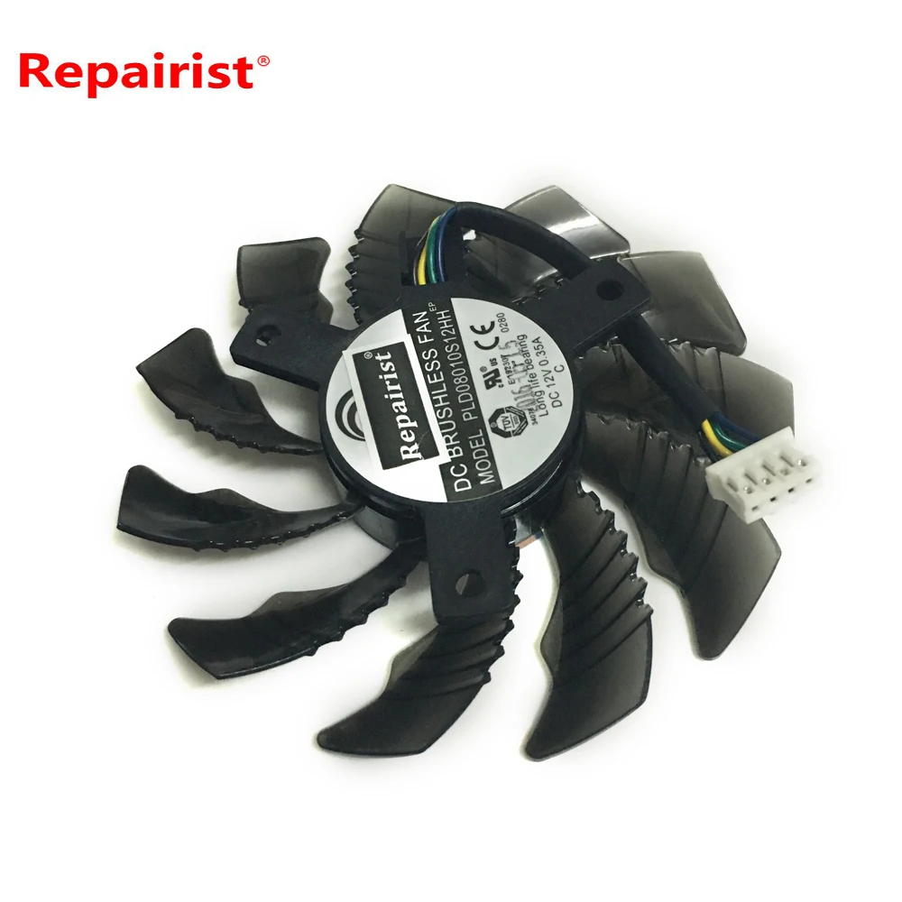 Graphics Card Fan PWM PLD08010S12HH 76 MM 4Pin VGA Cooler Fans For