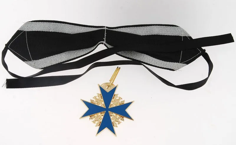 Deutsches Пруссия синий Макс Pour le Merite с золотыми листьями дуба значок медаль