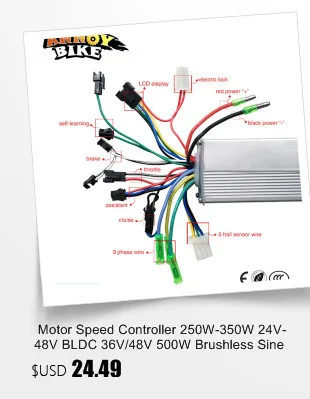 Discount Wheelbarrow Motor 48v 350w 500w 800w 14.5 inch electric wheel motor kruiwagen hub motor electric bicycle scooter motor kit 3