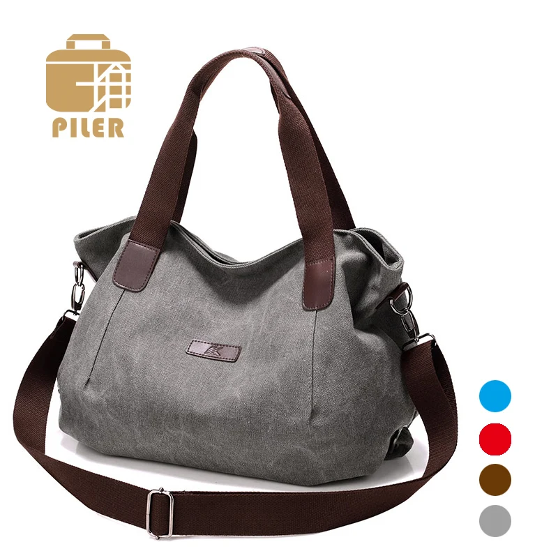 PILER Large Women Canvas Bag Crossbody Fashion Ladies Messenger Bags