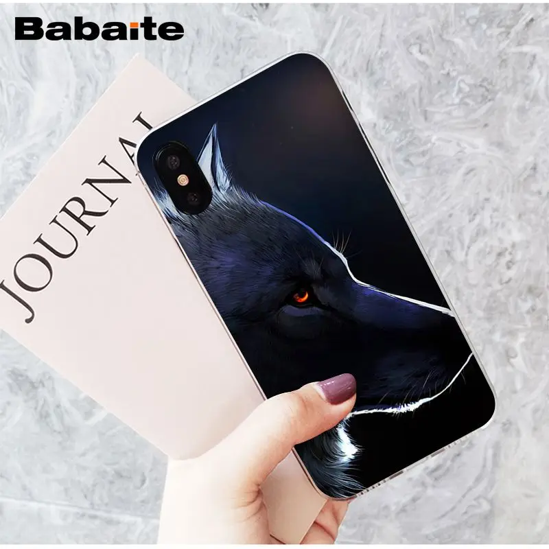 Babaite angry snow wolf TPU Мягкий силиконовый чехол для телефона Apple iPhone 8 7 6 6S Plus X XS MAX 5 5S SE XR - Цвет: A15