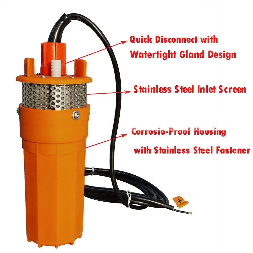 US $284.30 200W Solar Pump System DC 24V Deep Well Submersible Water Pump Off Grid System Kit