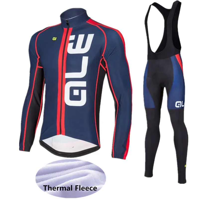 

WinterThermal Fleece ALE Cycling Jersey Long Sleeve Bicycle Clothing Maillot Equipacion Ciclismo Bike Clothes -3D7HF
