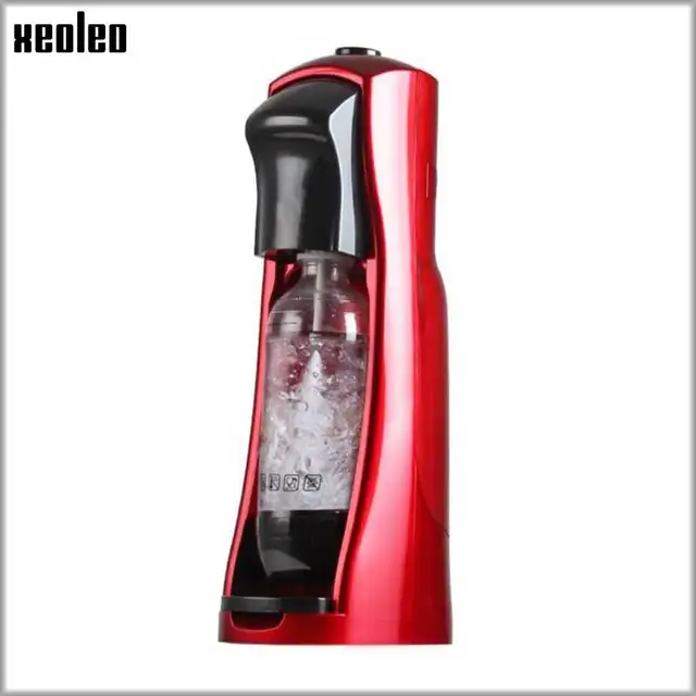 XEOLEO Red Soda maker 1L Bubble water machine Bubble water generator