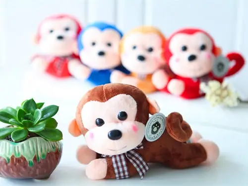 monkey plush pendant toy key chain gift animal soft 37