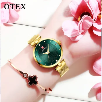 

Women's Watches Luxury Rhinestone Quartz Wristwatches Stainless Steel Waterproof Bracelet Gift for Girls Wife zegarek damski