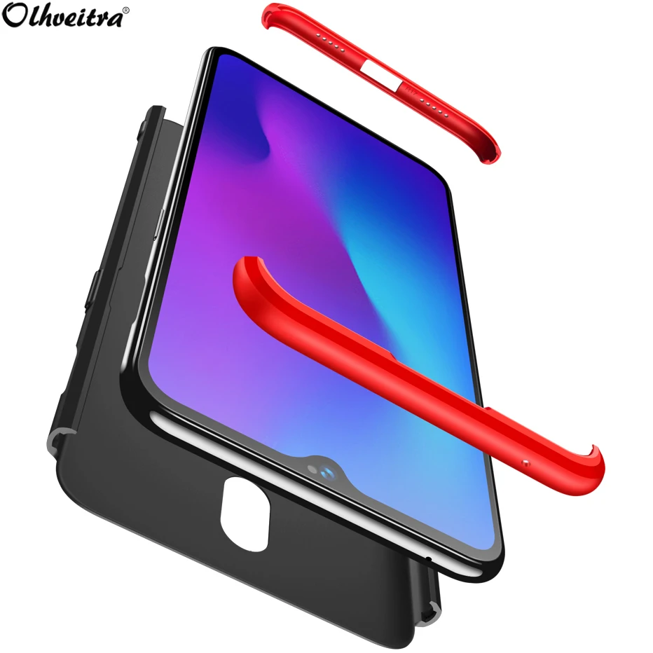 

Olhveitra Accessories Oneplus 6T Case For Oneplus 6 6T Case 3 In 1 Protective Hard PC 360 Full Body Phone Couqe For Oneplus 5 5T