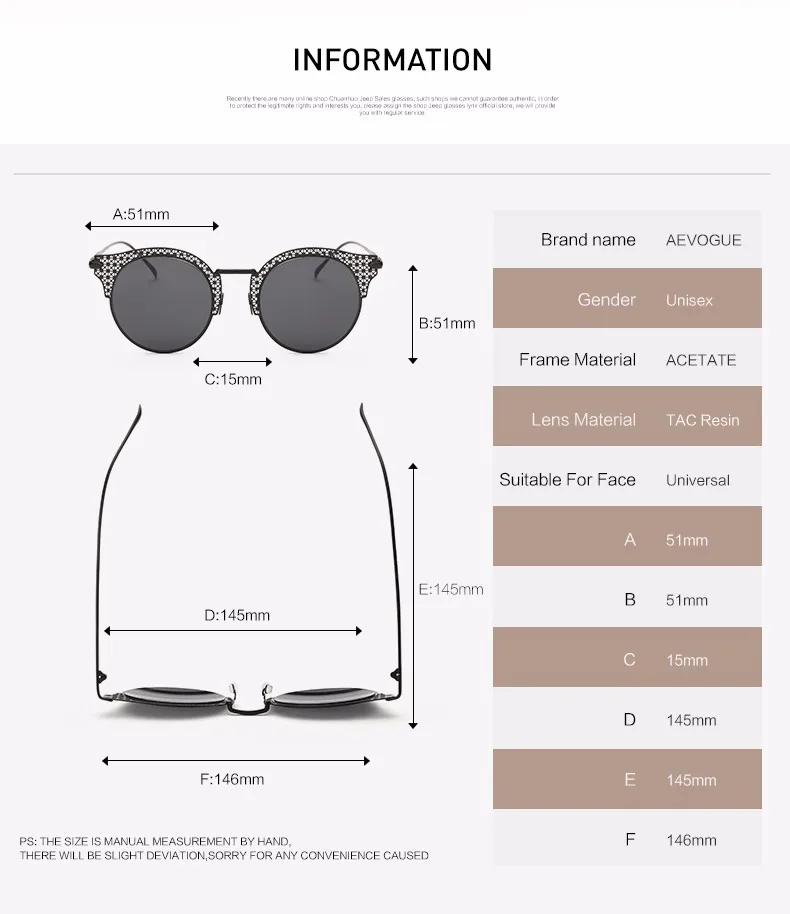 Женские солнцезащитные очки AEVOGUE, кошачий глаз, роскошные, брендовые, дизайнерские, сплав, полый, оправа, полуоправы, солнцезащитные очки, Ретро стиль, UV400, AE0399