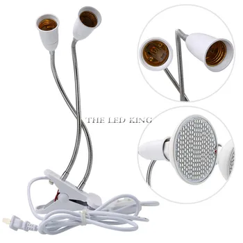 

12- 200W Phyto Lamp Full Spectrum LED Grow Light E27 Plant Lamp With Clip For Greenhouse Hydroponic Vegetable Flower Fitolampy