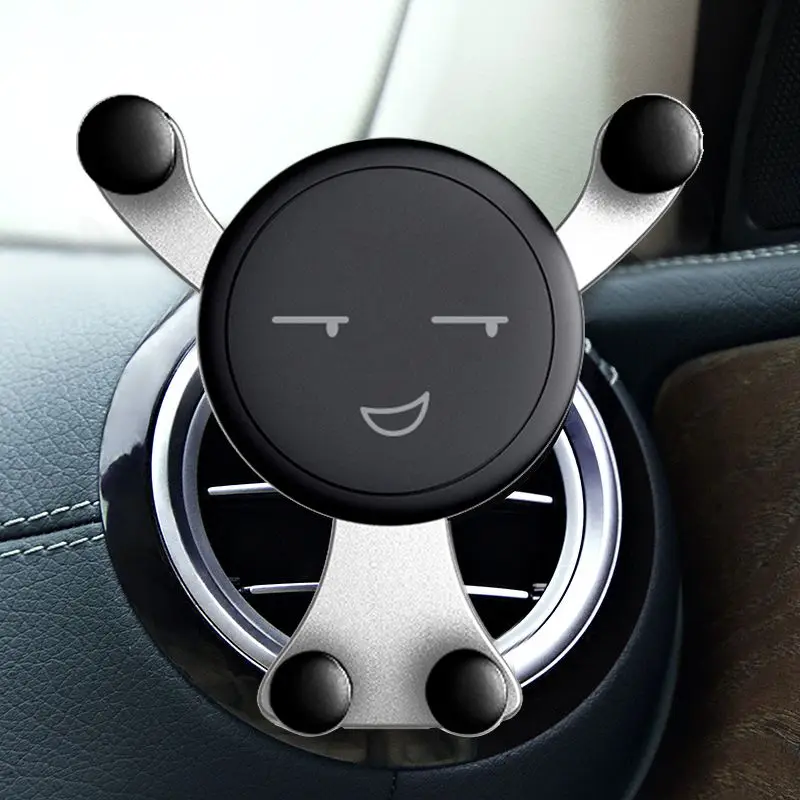 

New Car Outlet Smartphone Holder Mobile Phone Stand Universal Air Vent Holder No Magnetic Car Phone Holder Silver