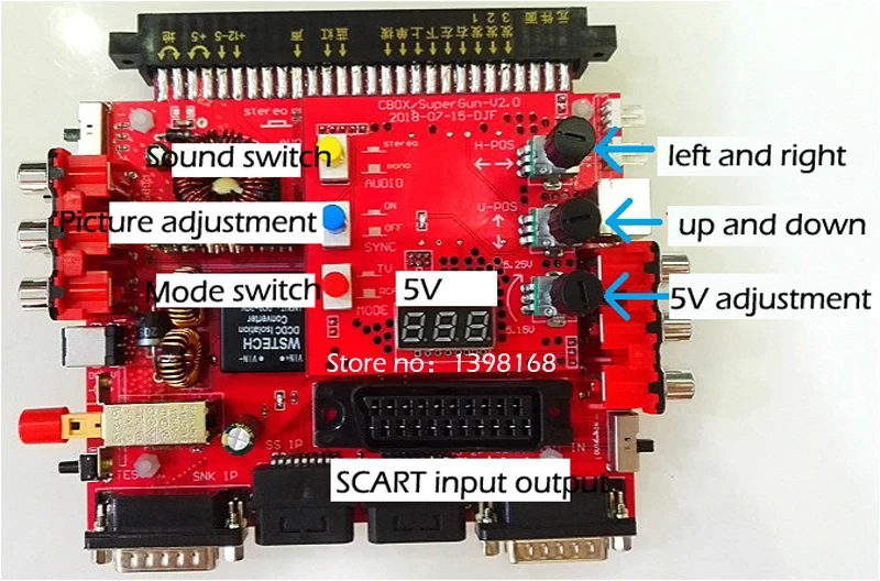 V2 Super Gun JAMMA CBOX конвертер плата для SNK D15P джойстика и Saturn геймпад любого PCB Pandora box MVS