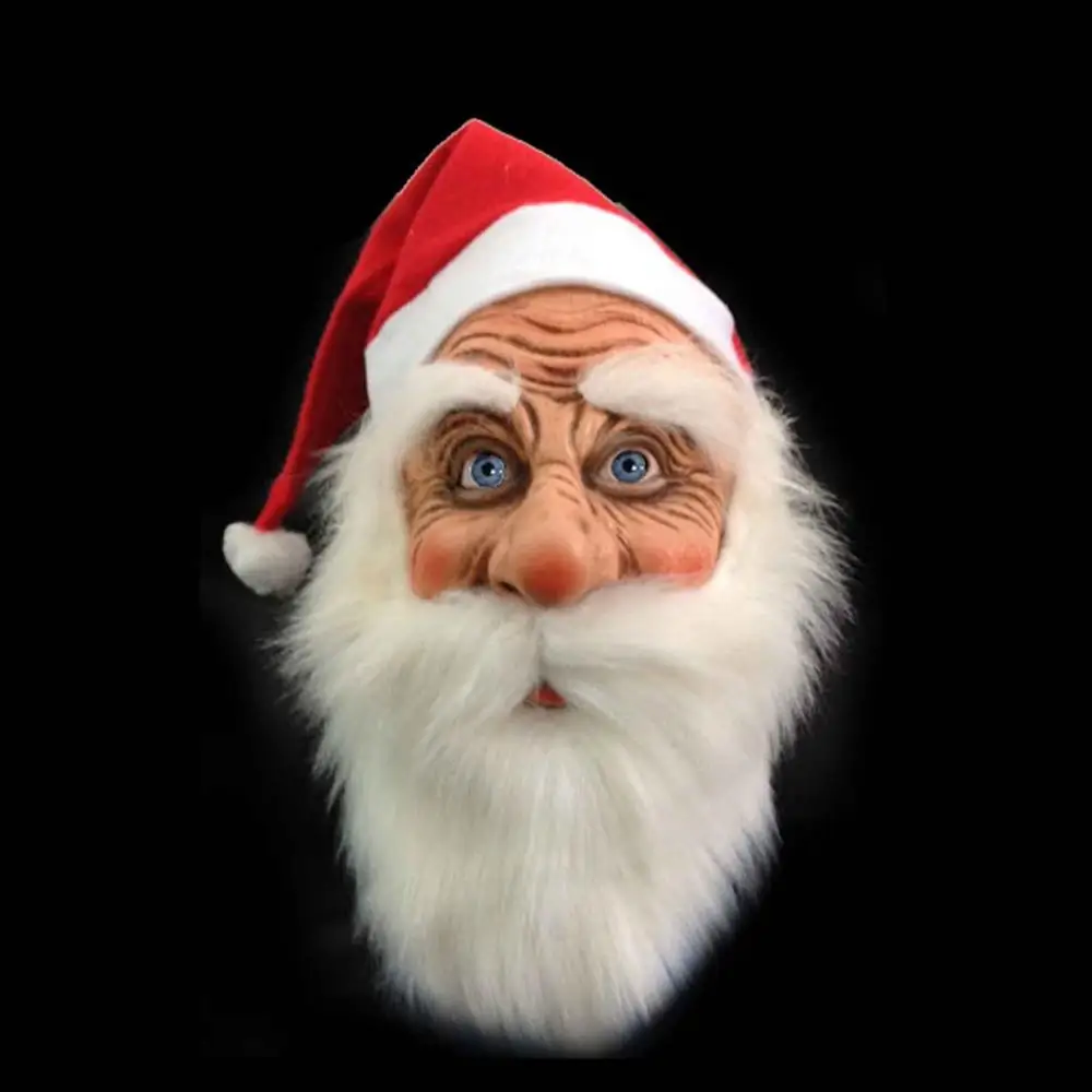 VEVEFHUANG, смешная маска Санта-Клауса, маска Санта-Клауса для лица, парик, костюм для бороды, для рождественской вечеринки, праздничная маска для взрослых на Хэллоуин - Цвет: Mask