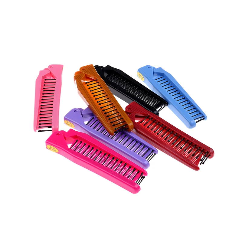 Portable Travel Hair Comb Brush Foldable Massage Hair Comb Anti-Static Styling Kits Folding Hair Combs Hairdressing Tools
