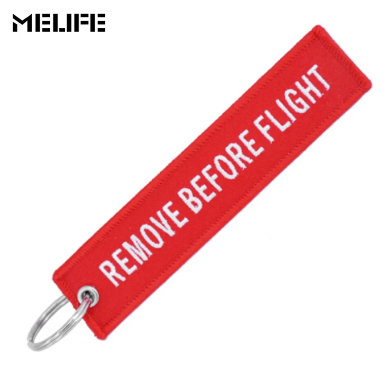 small carabiner hook Keyring big RED FLAG REMOVE BEFORE FLIGHT with clasp