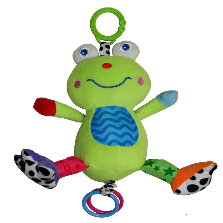Music frog baby educational toysnew infant Toys Baby Plush mobile toys