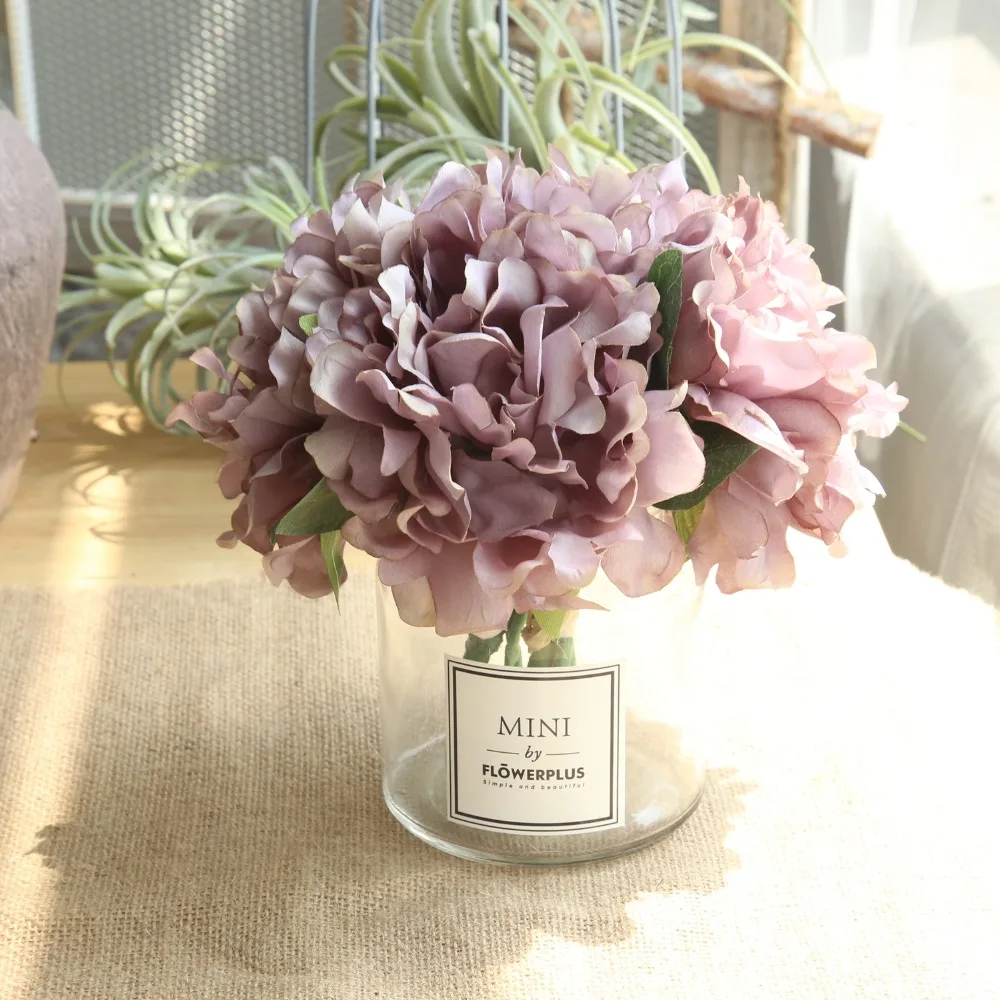 Peony Artificial Fake Wedding Flowers Hand Bouquet Decoration Craft Wreath Silk Flower For Home Party Decro | Дом и сад