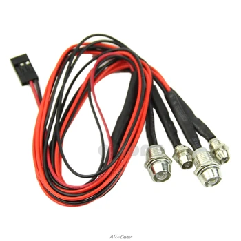 

4Pcs RC On-Road Model Drift Car LED Night 5mm & 3mm Headlamps Headlights Light