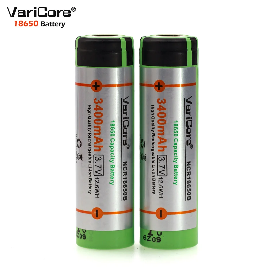 2 шт. 100% Новый оригинальный VariCore 18650 3 7 в 3400 мАч литиевая аккумуляторная батарея