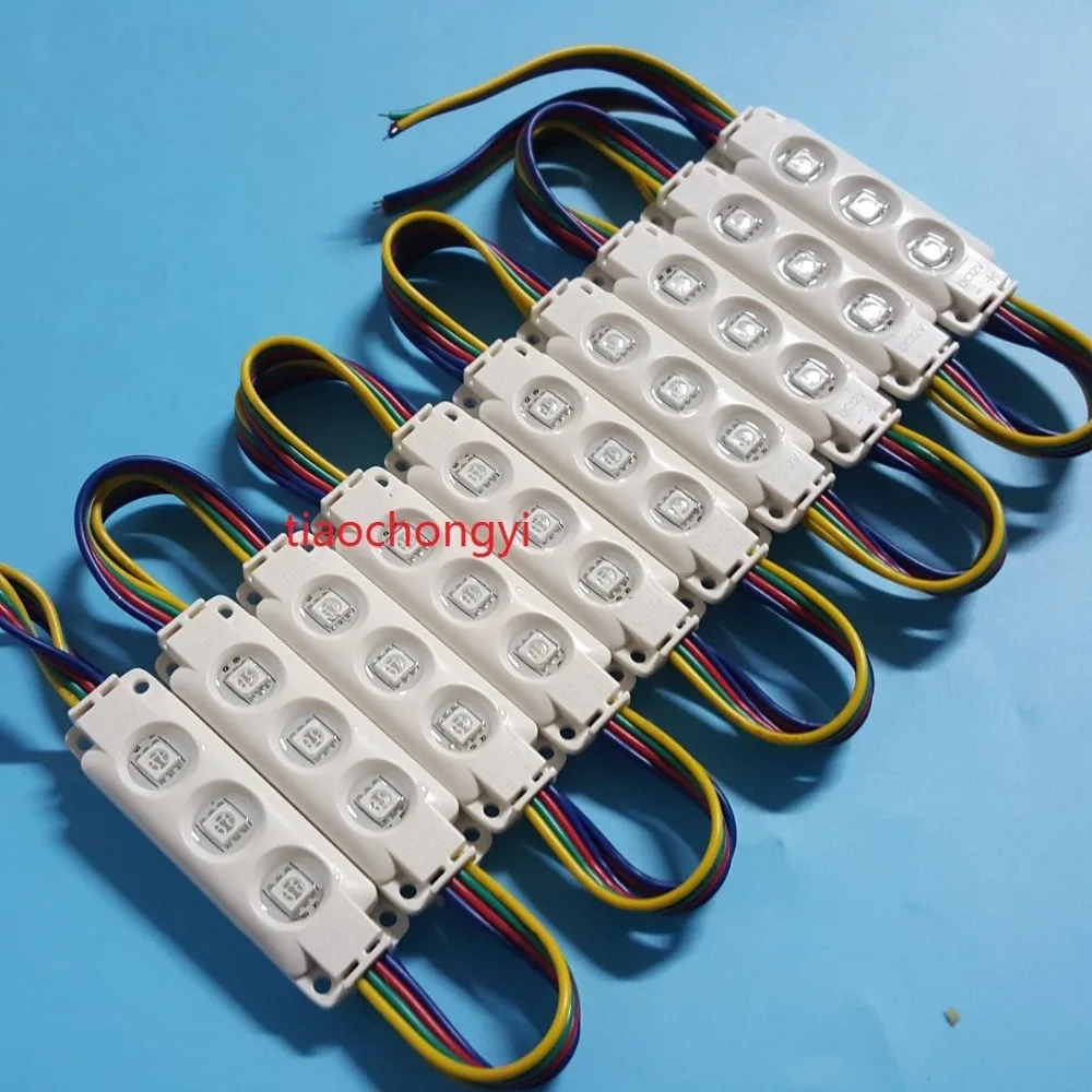 20 шт. водонепроницаемый RGB 5050 Светодиодный модуль для окна витрины|led module light|module