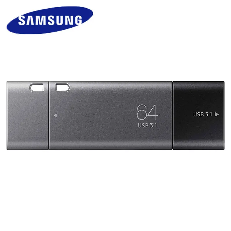 SAMSUNG 64 ГБ USB флэш-накопитель USB 3,1 128 ГБ флэш-накопитель 256 ГБ флэш-карта памяти 32 Гб металлический ключ USB u-диск DUO Plus 300 МБ/с. для Тип-C