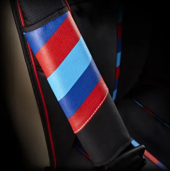 

1pc ///M Color Carbon Fiber Car Seat Belt Pad Cover Shoulder Cushion Fit for BMW New