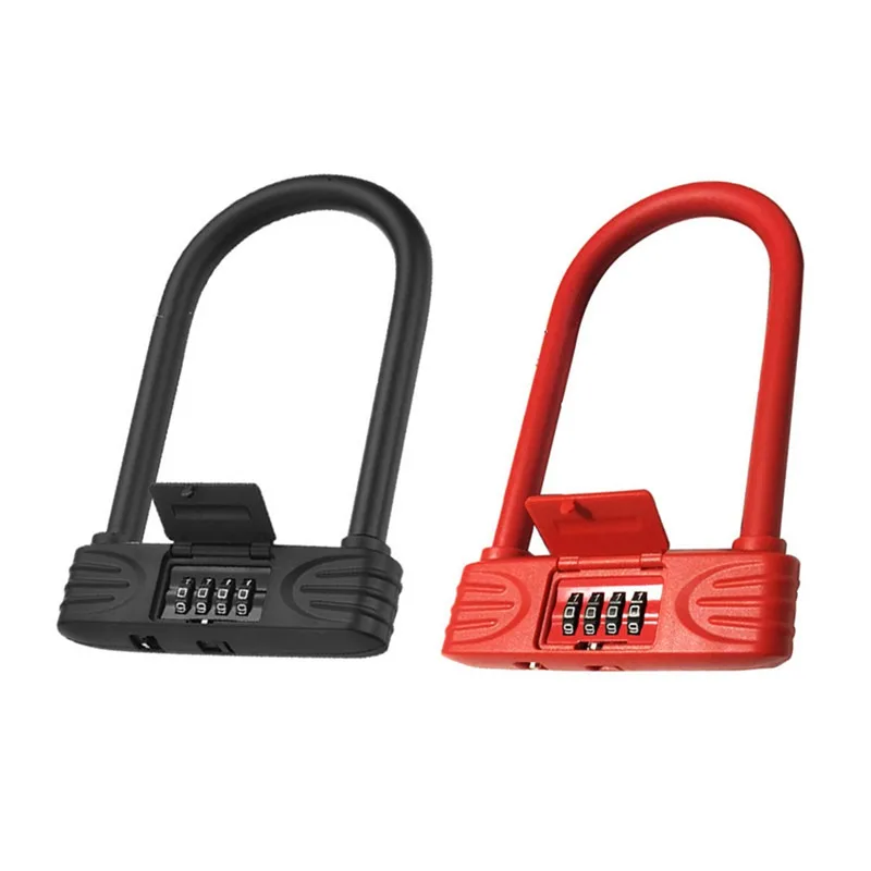 

Security Motorcycle Door Accessories U Shape Heavy Duty Alloy Combination Easy Install Protective Hardened Bike Lock Anti Theft