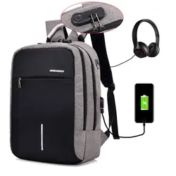 Мужской USB интерфейс зарядка Рюкзак Бизнес Повседневный компьютер рюкзак Противоугонный Пароль замок Студенческая сумка рюкзак для