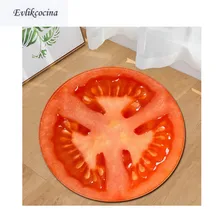 Томатный круглый нескользящий абсорбирующий коврик для ванной с фруктами коврик для гостиной спальни ковровое покрытие для пола Infantil