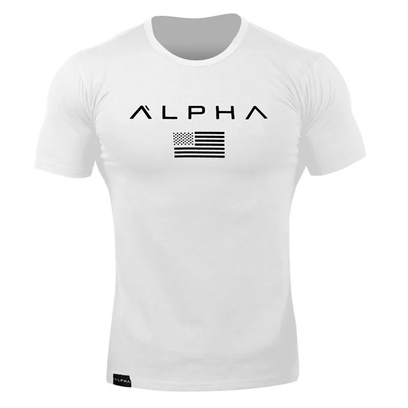 Мужская облегающая футболка для бега, летняя хлопковая футболка для тренажерного зала, фитнеса, тренировок, Мужская футболка для кроссфита, бодибилдинга, футболка с коротким рукавом, топы, одежда - Цвет: C4