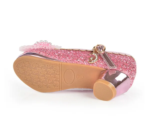 Weoneworld/ новинка дети принцесса Сандалии для девочек обувь для девочек модельные туфли на высоком каблуке обувь для вечеринок для Обувь для девочек Обувь для танцев Размеры 26-38