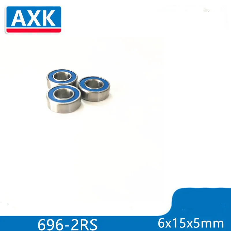 4PCS 6x15x5mm blue Rubber Bearings ABEC 3 696 2RS|Bearings|Home Improvement - AliExpress