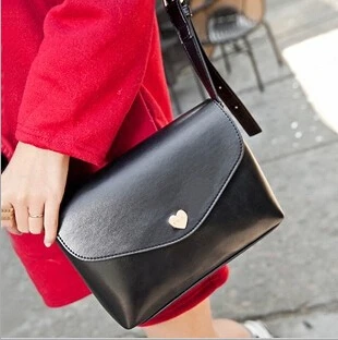 

free shipping 2015 spring new / Candy color /shoulder diagonal handbags / peach heart buckle / high-end fashion Messenger bag