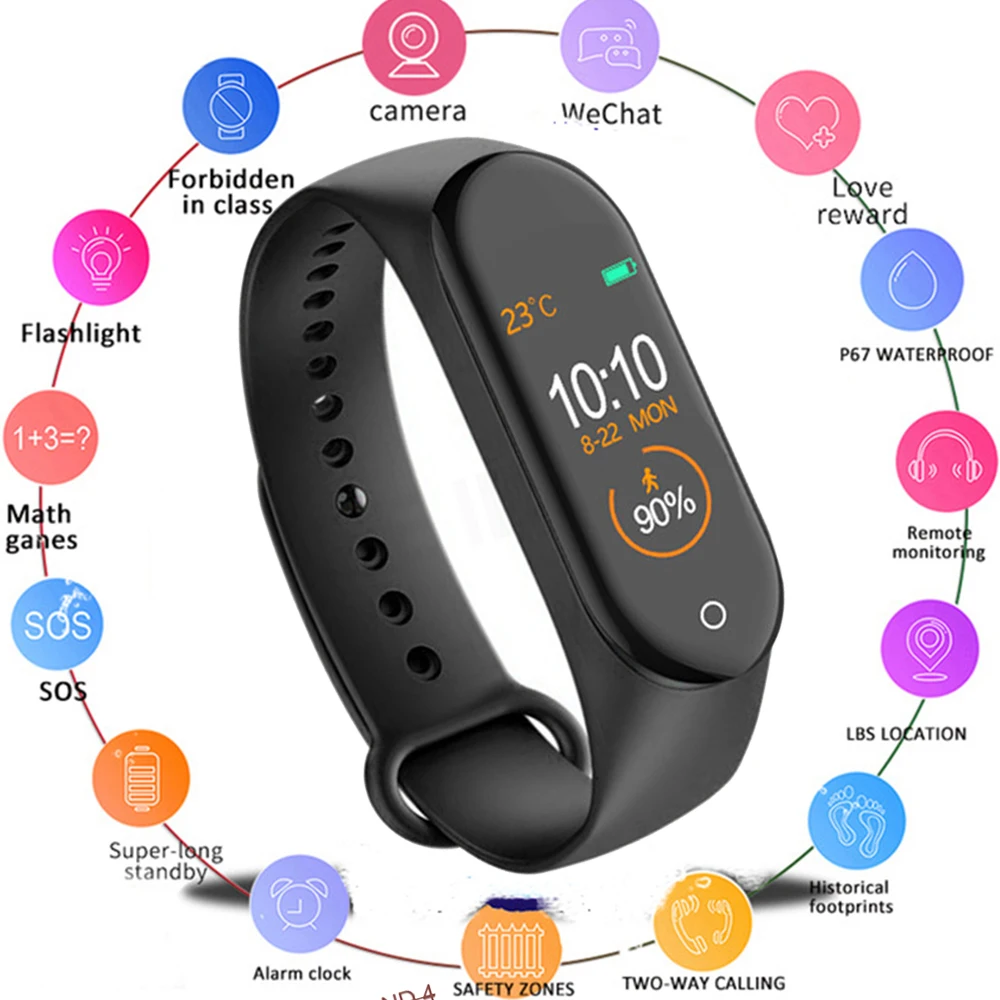 

Newest M4 Band Smart Bracelet Heart Rate Monitor Blood Pressure Fitness Tracker Wristband Pedometer Sports For xiaomi mi band 4
