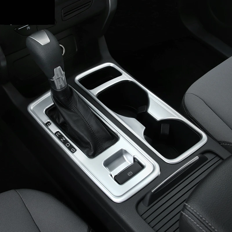 

For Ford Kuga Escape 2017 2018 ABS Matte Gear Shift Box Panel and Water Cup Holder Decorative Cover Trim car styling Accessories
