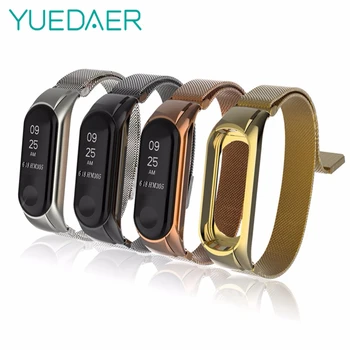 

YUEDAER High Quality Metal Strap For Xiaomi Mi Band 3 Bracelet Watch Accessories Replacement Wristband Miband 3 bands Rose Gold