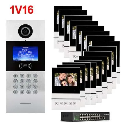 Цифровой видеодомофон XinSiLu TCP/IP HD дверной звонок с экраном 4 3 дюйма домашняя