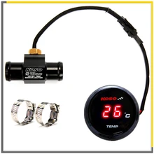 Мотоцикл KOSO ультра-тонкий круглый измеритель температуры воды сенсор Универсальный термометр инструменты цифровой дисплей манометр метр