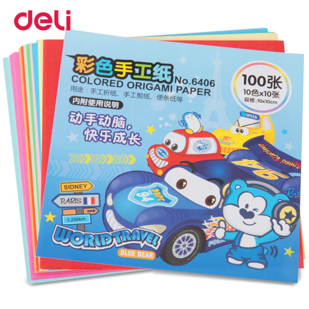 

ZT Children Handmade Creative Colorful scrapbooking paper 2017 new 100 Sheets DIY paper for origami For School WJ-SMTP195