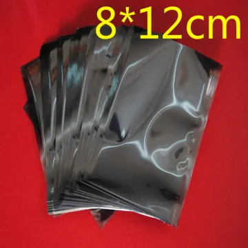 

8*12cm Open Top Anti-Static Shielding Plastic Pack Packaging Bags ESD Anti Static Packing Bag Antistatic Storage Bags