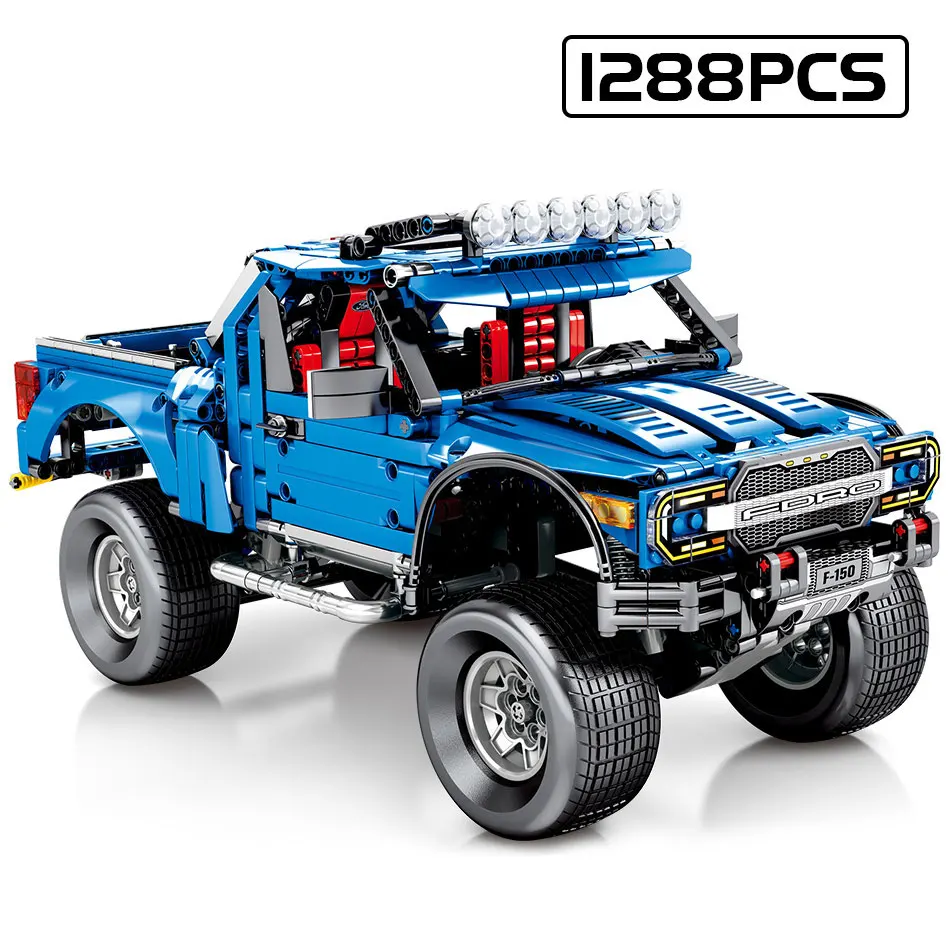 

1288PCS Champions Pullback Car Compatible LegoINGlys Building Block Technic Truck Speed Brick Educational Toy for Boy Kids