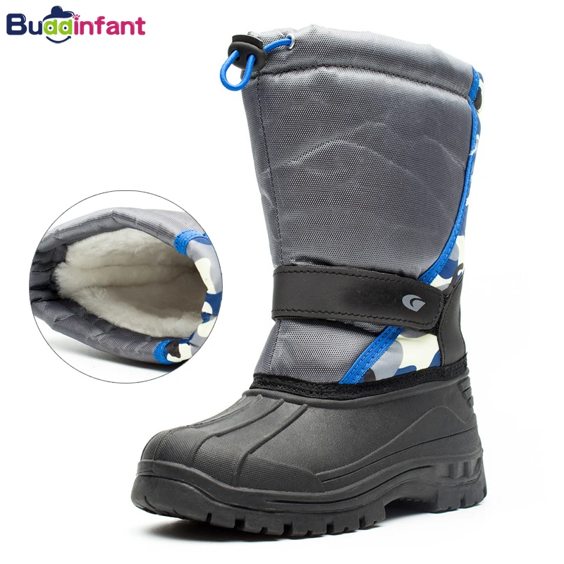 

snow boots boys winter boots children Camouflage waterproof boots for kids gumboots plush warm shoes toddler winter felt boots