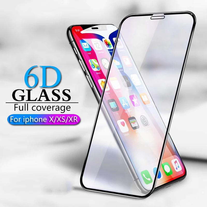 Защитное стекло HICUTE для iPhone x Защита экрана xr xs max закаленное на защита