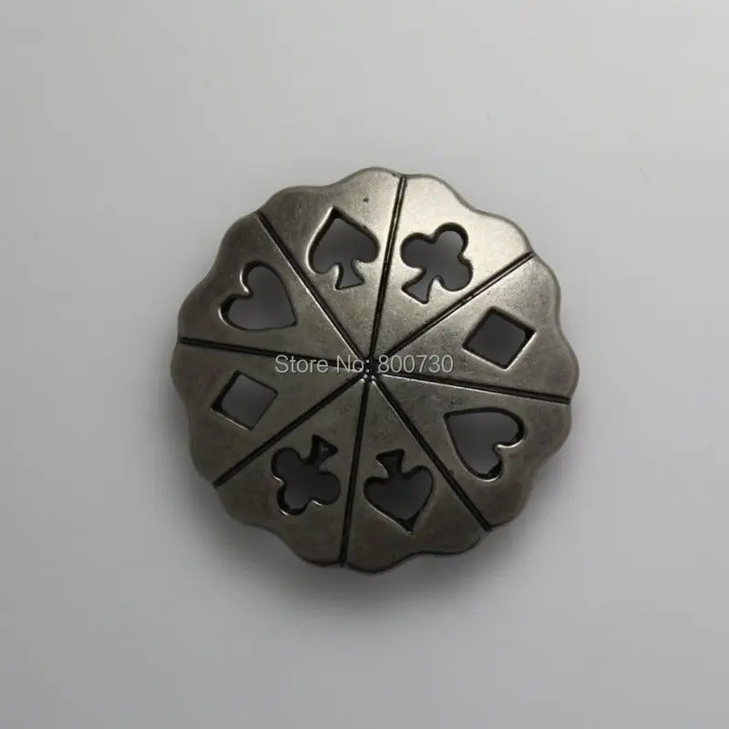 

(KBM04) 10pc 1-1/4'' Metal Concho Decor Poker Card Concho Antique-Silver