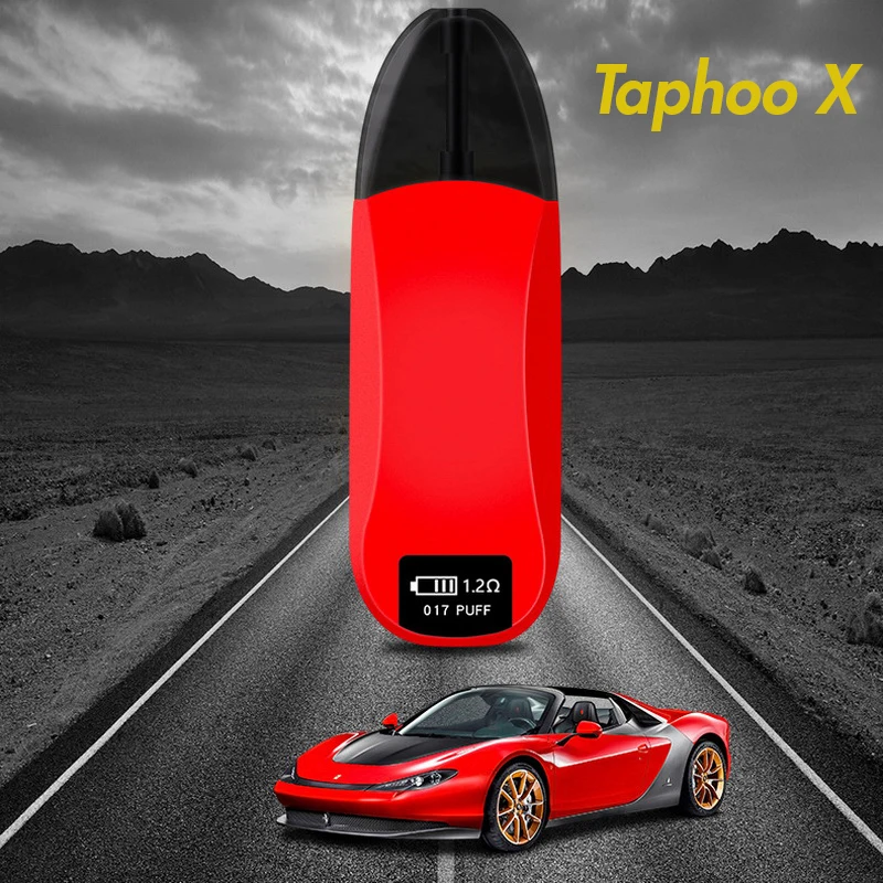 Pod vape комплект Taphoo X with350mAh батарея 2 мл картридж OLED дисплей электронная сигарета Vape