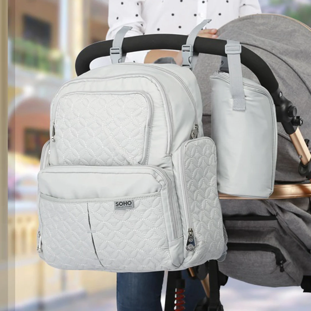 The new Europe shoulder mummy bag Multi Pocket large mom bag five piece baby diaper bag maternity supplies