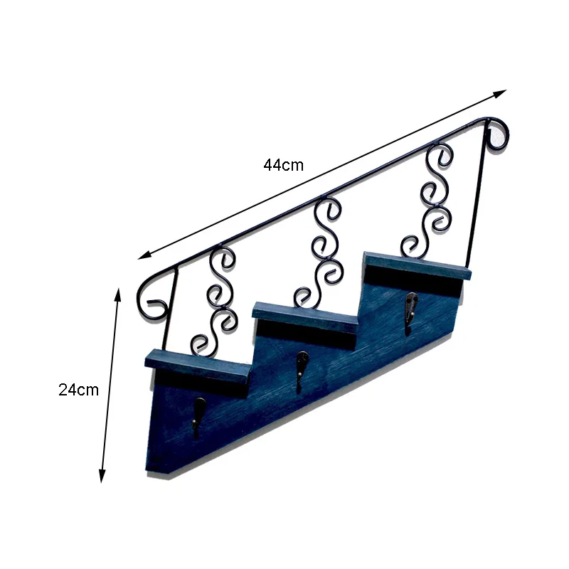 الإبداعية درج شكل تخزين الرف الخشب تخزين الرف الحديد هوك تخزين حامل ل غرفة المعيشة جدار الحمام الديكور