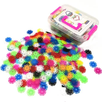 

Handbox 410Pcs Snowflake Building Blocks 3D Puzzle Intelligence Toys for Children Best Gift With Instructions