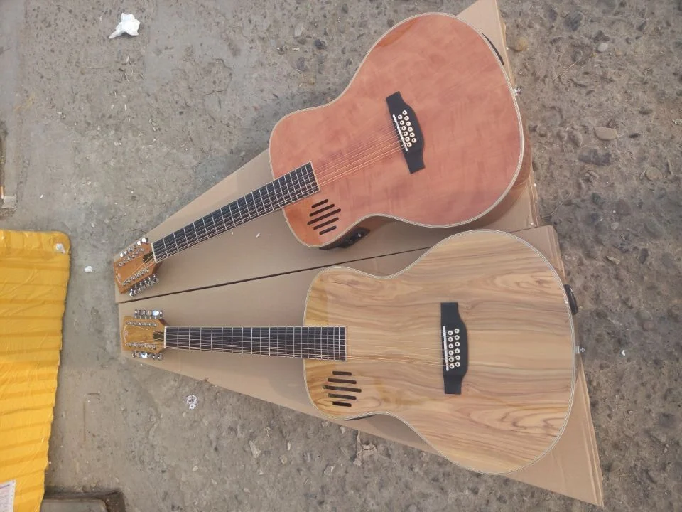 

free shipping AAAA all Solid 12 string customize guitara 14 frets imported wood solid acoustic electric guitar